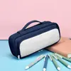 Estuche Nuevo Sencillo, Multifuncional, Gran Capacidad, Caja de Papelería de Aspecto Elegante para Estudiantes de Primaria, Bolsa de Papelería Portátil