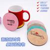 Posavasos de PU de Cuero Colorido para Transferencia de Calor Sublimación en Blanco Consumibles Resistente a Altas Temperaturas Posavasos de Cuero PU Material Blanco Puro