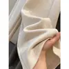 Alta Qualidade! 26 Outono/Inverno Mistura de Lã e Acetato Alta Gramatura Básica Versátil Calça Casual de Perna Reta Estreita para Mulheres