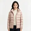 Estilo Invierno para Parejas Chaqueta 80% Plumón de Pato Blanco con Capucha Desmontable, Abrigo Cálido al por Mayor