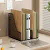 Caja de Almacenamiento de Libros de Escritorio Estantería para Estudiantes Estante Soporte para Libros Organizador de Papelería y Artículos Varios de Escritorio Portabolígrafos de Gran Capacidad