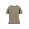 Moda Verão 2026 Nova Feminina Gola Redonda Simples Cor Sólida Vazado Manga Curta Top + Calça Longa Reta Conjunto Casual