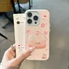 Funda para Teléfono con Pegatina 3D de Pastel Estilo Girly Compatible con iPhone18 Apple 17ProMax Cubierta Protectora de Dibujos Animados 16