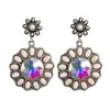 Comercio Exterior Venta Caliente Pendientes Estilo Bohemio Retro Turquesa Blanca Exagerados Elegantes Pendientes Pendientes de Banquete de Gama Alta