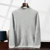 Suéter de Cachemira para Hombre 100% Cachemira Pura Cuello Alto Fino Corte Holgado Talla Grande Casual de Negocios Suéter Base de Punto