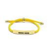 Pulsera de Cuerda Trenzada Multicolor Transfronteriza, Hay que Trabajar Duro, Regalo Conmemorativo para Amigos y Colegas, Pulsera de Acero Inoxidable Grabada