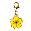 Venta Caliente Transfronteriza Aleación Esmalte Flor de Cerezo Colgante Broche Universal DIY Ropa Llavero Bolso Collar Pendientes Accesorios