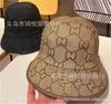 Sombrero de Pescador Unisex Estilo Coreano Otoño e Invierno, Sombrero de Sol Moda Estilo Británico Bordado de Letras con Monograma