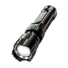 Linterna Led Popular al Aire Libre Transfronteriza Recargable Zoom Mini Luz Fuerte Portátil Recargable Linterna de Mano