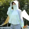 2025 Novo Tecido de Seda de Gelo Gola Alta Proteção Solar Roupas Verão Femininas Tops Respiráveis Slim Top Fino Anti-UV Roupas de Proteção Solar