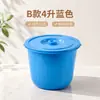 Balde de plástico espesso com tampa para limpeza e armazenamento, balde de água doméstico, mini balde de brinquedo específico para arte infantil