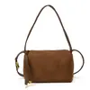 Bolsa Transversal Texturizada Versátil de Outono para Mulheres 2025 Nova Retro Simples Fosca para Trabalho e Dia a Dia Bolsa Almofada de Ombro