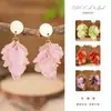 Pendientes Florales Exagerados y Elegantes Estilo Festivo, Pendientes Únicos y Hermosos para Primavera, Joyería Transfronteriza al por Mayor