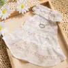 Vestido de Fada Floral Fino para Primavera e Verão Vestido de Princesa Roupas para Gatos e Cachorros Roupas para Animais de Estimação de Duas Pernas Roupas para Gatos