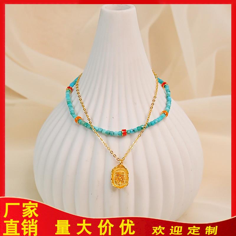 松石方形珠手链