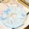 Accesorio para el pelo de moño directo de fábrica, scrunchie a cuadros fresco y sencillo estilo universitario, goma para el pelo, cinta para el pelo