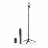 Palo para selfie de teléfono móvil transfronterizo Mini soporte telescópico integrado para transmisión en vivo de fotos Fotografía de mano Clip para selfie portátil