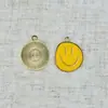 Aleación Joyería de Goteo de Aceite Accesorios Colgante de Cara Sonriente Pulsera DIY Collar Pendientes Llavero Accesorios Personalizados