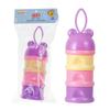 Bote para leche en polvo desmontable para bebé con cabeza de rana portátil, rejilla de color para leche en polvo, caja para leche en polvo de tres capas, caja para leche en polvo con cabeza de oso, elevador