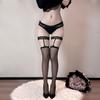 Medias Sexis Yemei Moer Medias de Ligero con Lazo Sexi Tentación Femenina Deseo Puro Medias Largas de Encaje 3D para Muslo