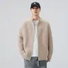 Suéter cárdigan de alta gama para hombre 2025 Otoño e Invierno Nuevo estilo holgado de moda versátil tejido en color beige y negro en stock