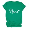Sitio Independiente Europeo y Americano de Ebay Camiseta Casual Versátil Simple para Mujer Nana Corazón Cuello Redondo Manga Corta Capa Base Comercio Exterior