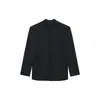 Nuevo Estilo Chino Traje de Vestir para Hombre Ceremonia de Compromiso Traje Casual Traje Guofeng Cuello Vertical Bordado de Bambú Dorado Traje Zhongshan Traje de Hombre