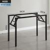Marco de Mesa Plegable Hierro Patas de Mesa de Comedor Marco Soporte de Hierro Marco de Escritorio para Oficina en Casa Soporte Largo de Mesa Negro Versión Engrosada
