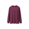 Ropa para Hombre Jiezhan 220G Fruta Elástica Manga Larga 26 Otoño Nuevo Producto Transfronterizo Europeo y Americano Holgada Color Sólido Talla Grande Camiseta