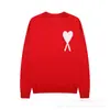 Suéter de Punto Rojo Am* de Año Nuevo de Marca de Moda, Estilo Unisex, Chaqueta Cardigan de Punto con Corazón Grande