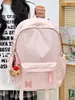 Mochila Escolar para Estudantes Universitárias, Design Simples de Letras Estilo Japonês, Mochila Moderna de Alta Aparência para Alunos do Ensino Médio, Mochila Versátil para Viagem