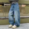 Pantalones de mezclilla anchos, lavados, de nuevo estilo americano, diseño minimalista, versátiles, duraderos y únicos para hombre
