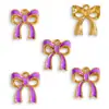 Colgante Pequeño de Esmalte de Colorido Lazo Estilo Coreano Estilo Ins Joyería Collar Pulsera Pendientes Materiales para Manualidades Multicolor U104