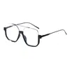 Estilo Nuevo Lisos Doble Puente Marco Grande Anti Luz Azul Gafas Retro Gafas de Sol Marco Grande Celebridad de Internet Gafas de Sol para Fotografía Callejera Venta al por Mayor