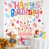 Decoración de Lugar de Cumpleaños Estilo Ins Tela Colgante Linda Decoración para Fiesta Infantil Fondo de Tela Cumpleaños Celebridad de Internet Tela para Muro de Fotos