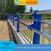 304 aço inoxidável ponte guarda-corpo rio paisagem pedestre corrimão Taiyuan Park lakeside tubo composto ponte corrimão