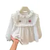 Colección Primavera/Otoño 2026: Camiseta básica con cuello Peter Pan para niñas, top de otoño, nuevo top jacquard estilo chino para usar por encima