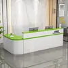 Escritorio de Recepción Clásico, Mostrador de Bar Elegante y Lujoso, Mostrador para Farmacia, Tienda de Maternidad y Bebés, Gabinete de Esquina Lacado, Mesa de Almacenamiento de Moda para Empresa