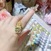 Aretes Doble Flor Camelia Ópera Italiana Bucciarati Rombo de Encaje Glaseado Trébol de Cuatro Hojas Anillo Abierto