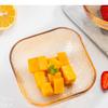 Ensaladera de vidrio martillado adecuada para ensaladas, frutas, postres, almacenamiento, tazón cuadrado, vajilla sencilla para el hogar, venta al por mayor