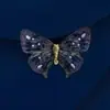 Broche Borboleta Bordado Requintado Retrô para Mulheres, Flor de Lapela Bordada de Alta Costura Feminina, Acessórios de Alfinete com Design de Nicho