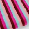 Suministro Directo de Fábrica de Piel de Conejo Rayada de Colores Tela de Terciopelo Estampada de Colores Rayas Piel de Conejo Mediana Material para Zapatos Juguete Tela para el Hogar