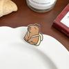 Broche de Pecho de Capibara Pin de Dibujos Animados Lindo Acrílico Insignia Colgante Baratija Regalo Puesto Callejero