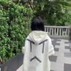 Suéter con Capucha Nuevo Abrigo para Mujer Estilo Ins para Dama Ropa con Capucha Sudadera con Estampado Distintivo Calle Otoño e Invierno
