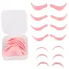 Pala de Silicone Colorida Transparente Nova para Permanente de Cílios, Borda Girassol, Ferramenta Auxiliar para Permanente de Cílios, 7 Pares