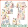 Conjunto de Cuatro Piezas Pijama de Verano para Mujer 2025 Nuevo Manga Corta Pantalones Capri Estudiante Lindo Holgado talla extra Ropa de Casa