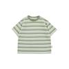 Camiseta a Rayas Holgada para Niñas Qiuduomeng 2026 Verano Nuevo Estilo Camiseta de Manga Corta Estilo Coreano para Niños Camiseta Básica para Bebé