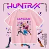 Camiseta Casual Solta de Manga Curta com Gola Redonda Amazon Kpop Demon Hunters para Crianças