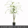Planta Verde Artificial de Simulación para Interior de Casa, Flor de Jazmín de Seda Marchita en Maceta, Planta Decorativa para Piso de Hotel/Hospedaje, Adornos de Árbol Falso