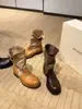 Botas de media caña retro con bloques de color para mujer, nuevo modelo de otoño 2026, piel genuina, tacón grueso, casual, adelgazantes, botas de plataforma, botas de montar, botas estilo Martin